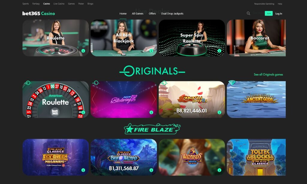 bet365 รวมเกมส์ที่ให้บริการ